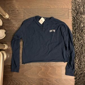 NWT Brandy Melville Cropped Button Up